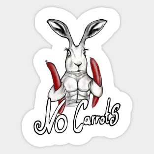 No carrots Sticker